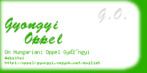 gyongyi oppel business card